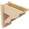 Ekena Millwork 8-in W x 18-in D x 18-in H Funston Trad Rough Cedar Woodgrain TimberThane Outlooker, Primed Tan OUTUR080X18X18FST04RCPR - alternate 2